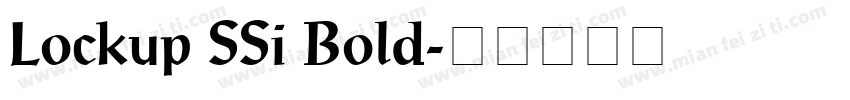 Lockup SSi Bold字体转换